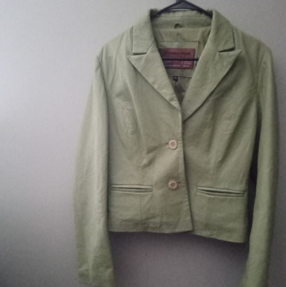 Green leather jacket (Italian)